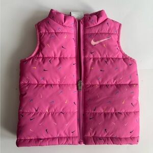 NIKE Pink Puffer Vest 12 Mo